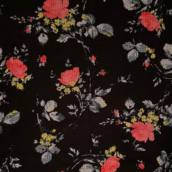 Victoria's Secret Black Floral Pajama Top - Picture 2 of 4